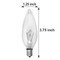 GE 40W Chandelier Blunt Tip Candelabra Base 370lm 2500k Incandescent Bulb